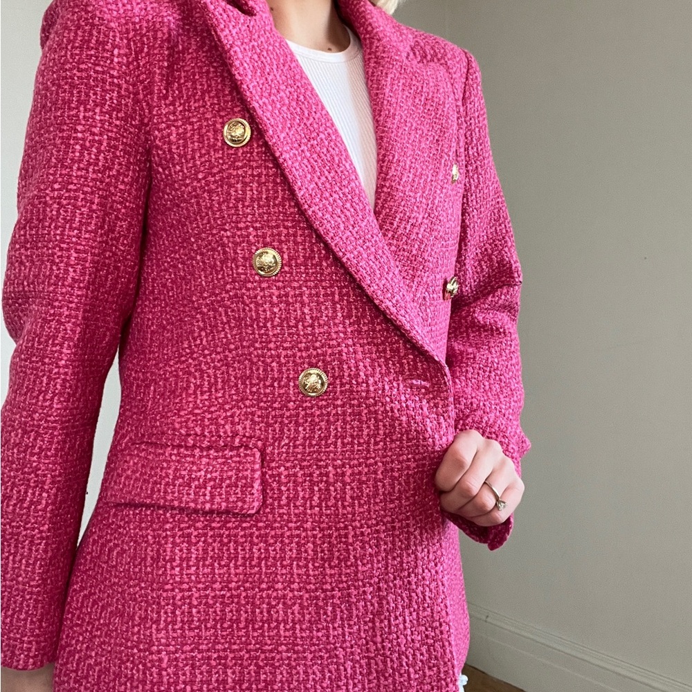 Buddy Love Fuchsia Blazer with Gold Buttons